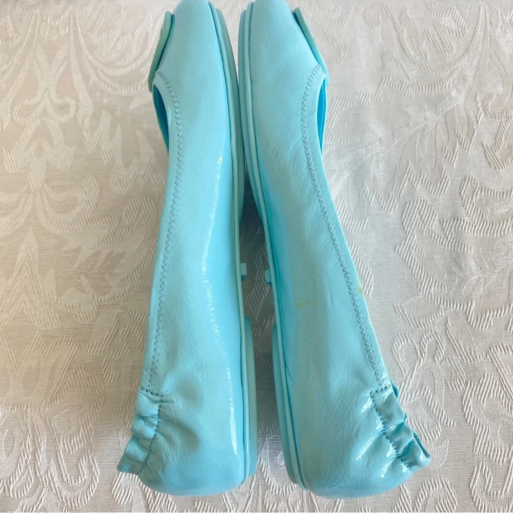 Tory Burch Blue Minnie Travel Ballet